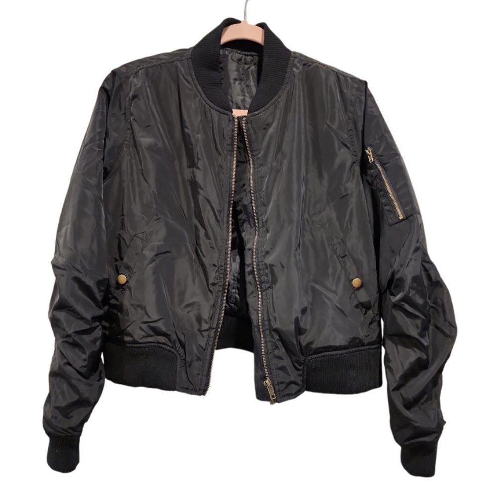 Black bomber jacket